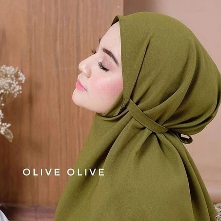 Jilbab Instan Terbaru Khimar Tali Tanpa Pet Bergo Syari - Image 2